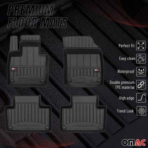 Volvo XC90 Floor Mat - Omac - Proline Premium TPE - Black - '16-'25